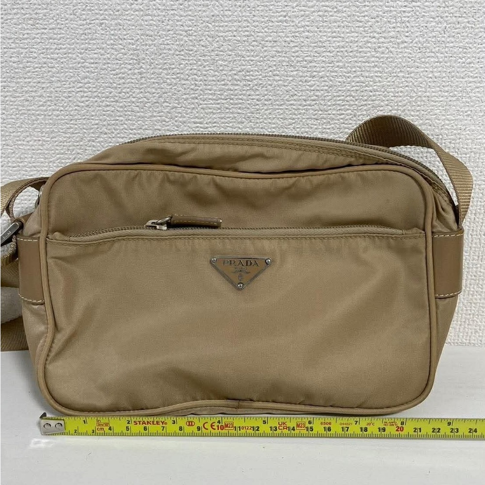 Prada Tan Nylon Crossbody Bag 💯 Authentic